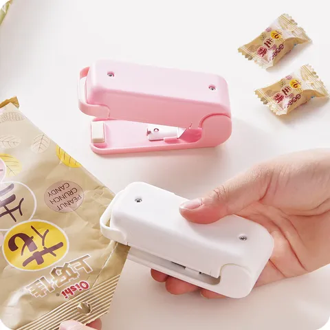Portable Mini Bag Sealer Handheld Heat Sealing Machine Plastic Snack Food Saver With Magnetic Bottom For Home Kitchen