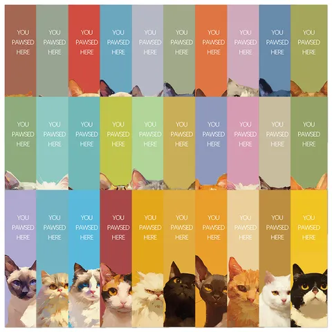 Creative Cute Cat Paper Bookmarks Set For Reading Planner Decoration Cute Animal Design Stationery For Students Book Lovers