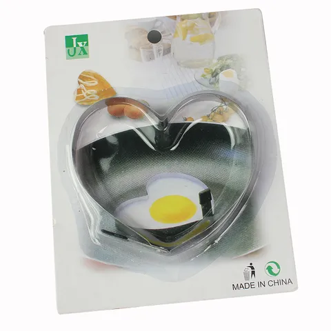 Stainless Steel Heart Shaped Fried Egg Ring Non Stick Mold Kitchen Cooking Tool Breakfast Maker With Foldable Handle