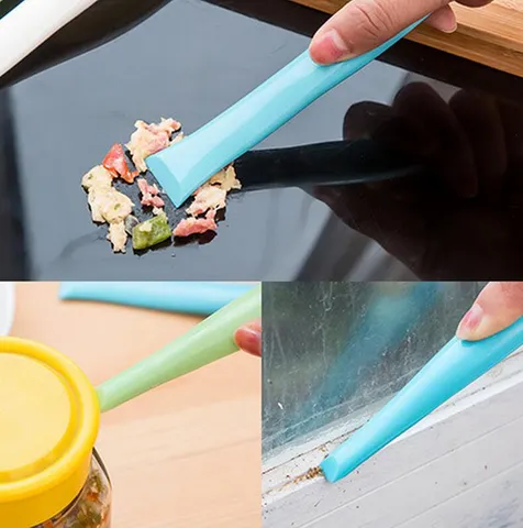Multi-Functional Cleaning Scraper Kitchen Stove Stain Cleaning Tool Double-Head Gap Shovel Plastic Gadget