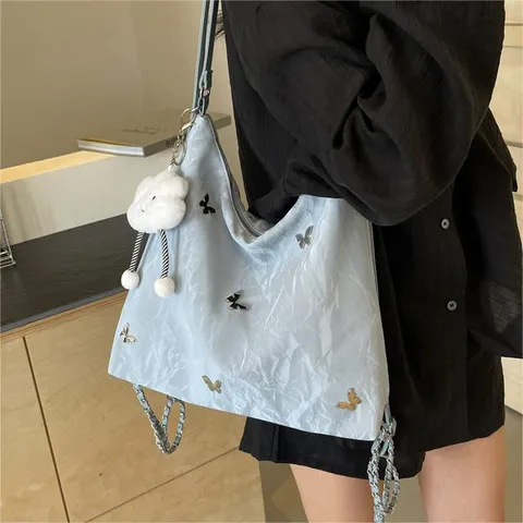 Women Pleated PU Butterfly Multi Functional Backpack Convertible Tote Shoulder Bag Streetwear Casual Large Capacity Waterproof Commuter Handbag