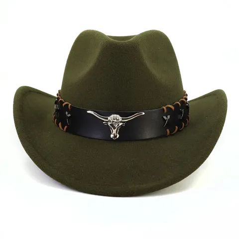 Damen Western Cowboy Hut Britischer Retro Filzhut Fedora Hut Breite Krempe Vintage Jazz Hut