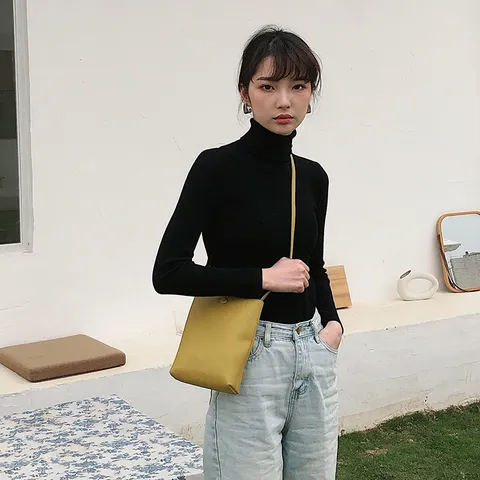 Vintage Damen PU Leder Umhängetasche Einfarbig Quadratische Schulter Messenger Bag Mit Einzelnem Magnetverschluss Riemen Tägliche Trend Tasche