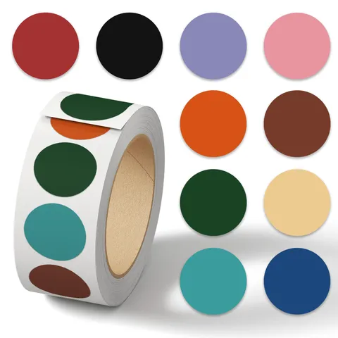 Colorful Dot Adhesive Stickers Round Sealing Labels For Envelope Journaling Water Cup Decorative Decals