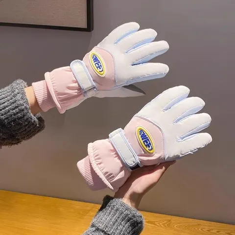 Women Winter Thermal Cycling Gloves Waterproof Windproof Full Finger Touchscreen Gloves For Outdoor Skiing Sport