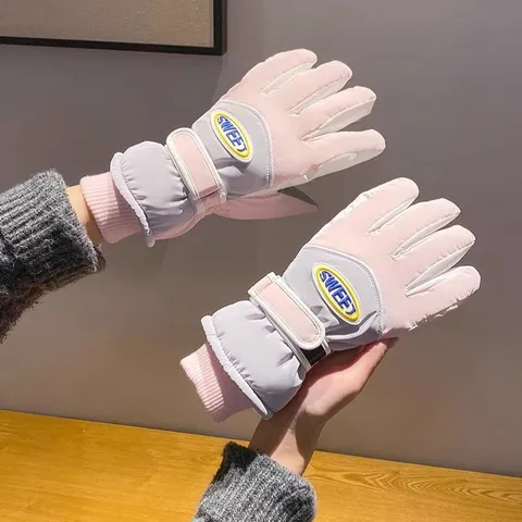 Women Winter Thermal Cycling Gloves Waterproof Windproof Full Finger Touchscreen Gloves For Outdoor Skiing Sport