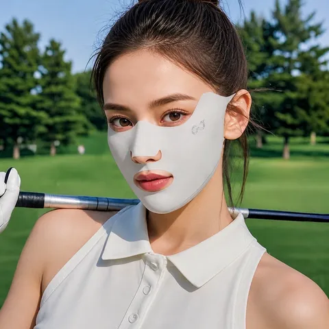 Mascarilla de protección solar unisex pasamontañas de seda de hielo transpirable para correr al aire libre golf protección UV mascarilla deportiva