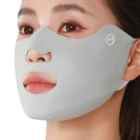 Masque facial de protection solaire unisexe cagoule en soie glacée respirante course en plein air golf protection UV masque de sport