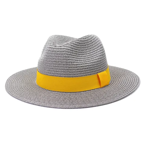 Britse Stijl Stro Hoed Voor Mannen Vrouwen Zomer Strand Zonbescherming Geweven Panama Jazz Hoed Outdoor Reizen Pet