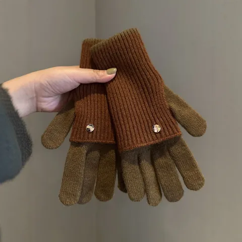 Gants en Tricot Chauds d'Hiver pour Femmes Écran Tactile Multicolore