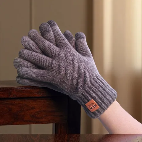Gants Tactiles Chauds d'Hiver Doublés de Polaire Épaissie Gants Thermiques Coupe-vent Pour Hommes Et Femmes Extérieur
