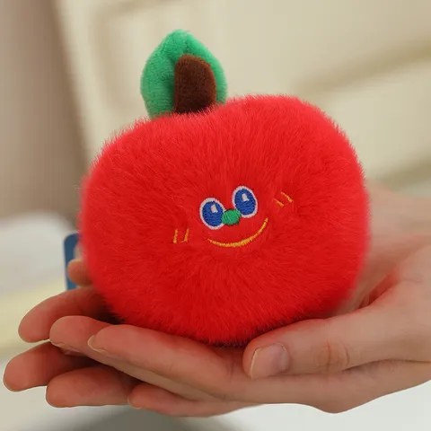 Cute Fruit And Vegetable Plush Pendant Stuffed Toy Cartoon Cute Bag Hanging Ornament Keychain School Bag Decor Gift