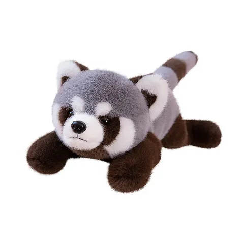 Cute Raccoon Plush Toy Simulation Red Panda Stuffed Animal Doll Soft Fluffy Pillow Birthday Gift For Kids