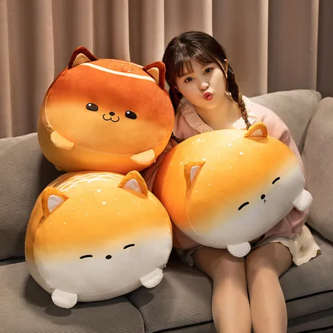 Cute Bread Cat Plush Toy Toast Kitten Pillow Soft Stuffed Animal Doll