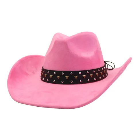 Unisex Faux Suede Cowboy Hat Wide Brim Jazz Cap Outdoor Sun Protection Fashion Western Hat Casual Daily Wear