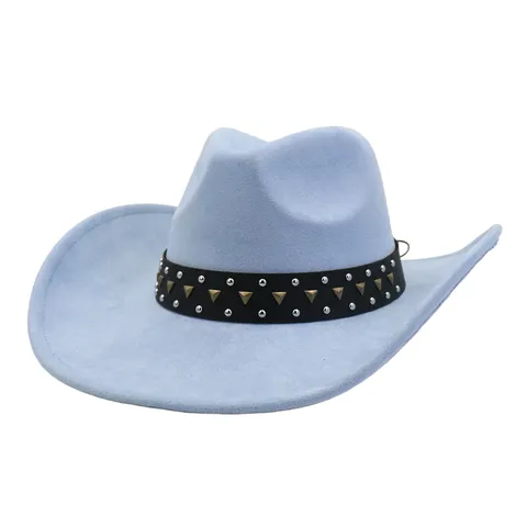 Unisex Faux Suede Cowboy Hat Wide Brim Jazz Cap Outdoor Sun Protection Fashion Western Hat Casual Daily Wear