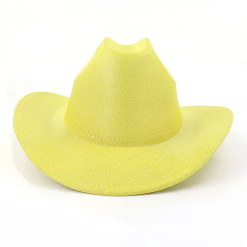 Cappello da Cowboy Occidentale Unisex Tesa Larga Cappello Fedora Jazz Paillettes Luminoso Festa all Aperto