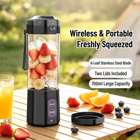 Tragbarer Elektrischer Entsafter Becher Mini USB Wiederaufladbarer Fruchtblender Kabellose Haushaltsküche Saftbereiter