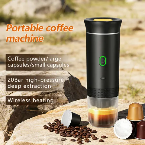 Portable Electric Capsule Coffee Machine Wireless Pump Pressure Espresso Maker For Home Office Outdoor Travel