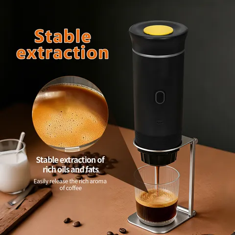 Portable Electric Capsule Coffee Machine Wireless Pump Pressure Espresso Maker For Home Office Outdoor Travel