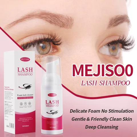 Mousse Nettoyante pour Cils Nettoyant pour Cils en Mousse Et Démaquillant pour les Yeux Formule Douce pour Soin des Extensions de Cils