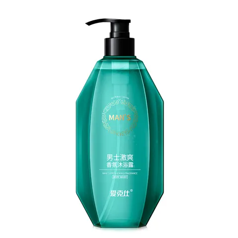 Men S Fragrance Shower Gel Deep Cleaning Refreshing Long Lasting Scent Body Wash With Pump Green Emerald Bottle