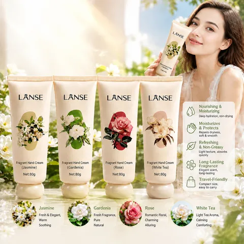 Fragrance Essence Hand Cream Moisturizing Hydrating Hand Care Nourishing Cream White Tea Rose Sandalwood Gardenia