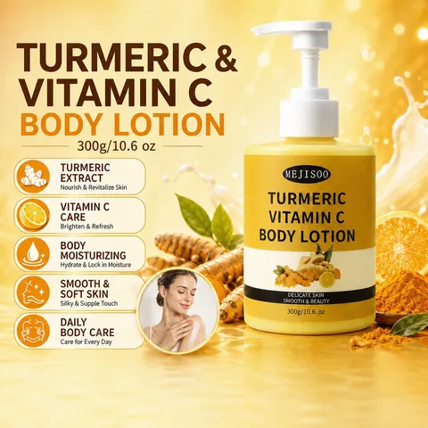 Turmeric And Vitamin C Body Lotion Deep Moisturizing And Hydrating Smoothing Body Care Lotion For All Skin Types