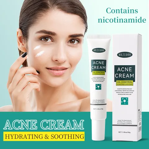 MEJISOO Crème Visage Traitement de l'Acné Contrôle du Sébum Hydratante Apaisante Soin du Visage Produit de Soin