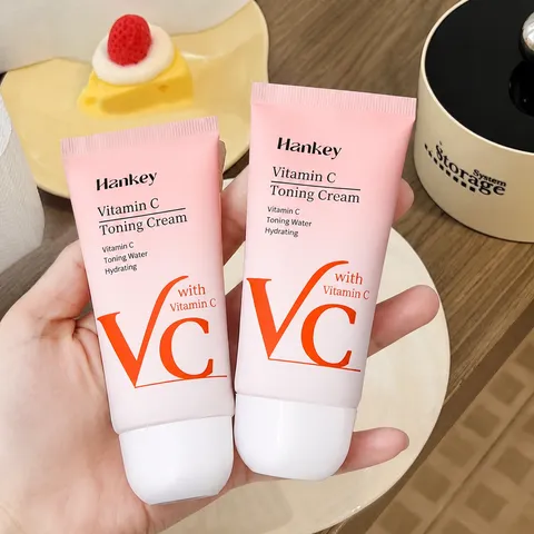 Vitamin C Tone Up Face Cream Hydrating Brightening Moisturizing Natural Makeup Primer Skincare Face Cream For Women
