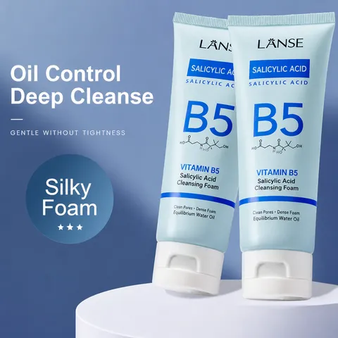 Pro Vitamin B5 Salicylic Acid Facial Cleanser Gentle Deep Cleansing Moisturizing And Oil Control Face Wash For Daily Skin Care