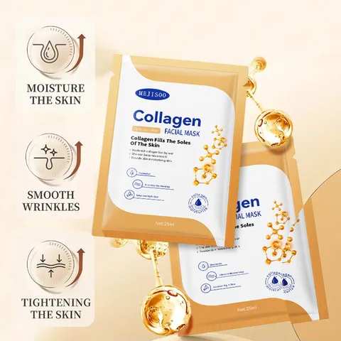 Collagen Facial Mask Deep Hydrating Moisturizing Anti-Aging Nourishing Sheet Mask Facial Skincare Treatment For Women