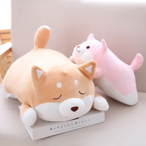 Cute Fat Shiba Inu Plush Toy Soft Stuffed Animal Pillow Cute Dog Doll Kawaii Companion Cushion Birthday Gift For Kids