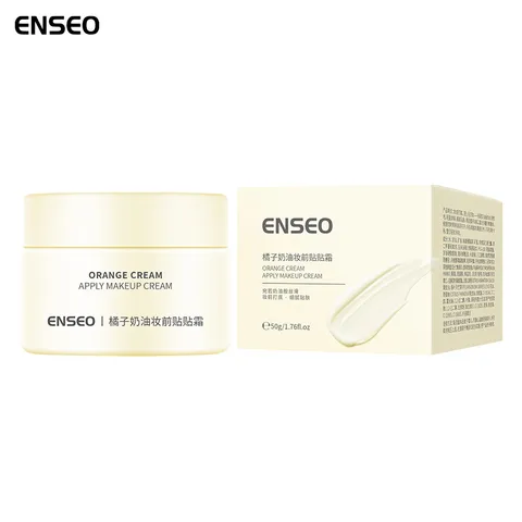 Orange Cream Makeup Primer Face Cream Moisturizing Hydrating Brightening Smooth Base Makeup For Women Daily Skincare