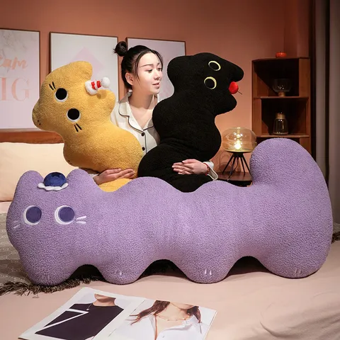 Cartoon Cloud Cat Long Pillow Plush Soft Bedhead Cushion Cute Animal Body Pillow For Bed Bedroom Home Decor
