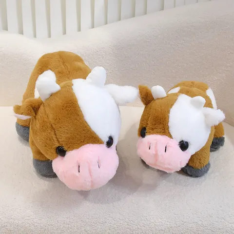 Giocattolo di Peluche Mucca di Simulazione Carino Animale Impagliato Morbido Compagno Cuscino Bambola Regalo di Compleanno Per Bambini