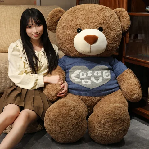 Giant Sweater Love Bear Plush Toy Cute Hugging Big Teddy Bear Doll Stuffed Animal