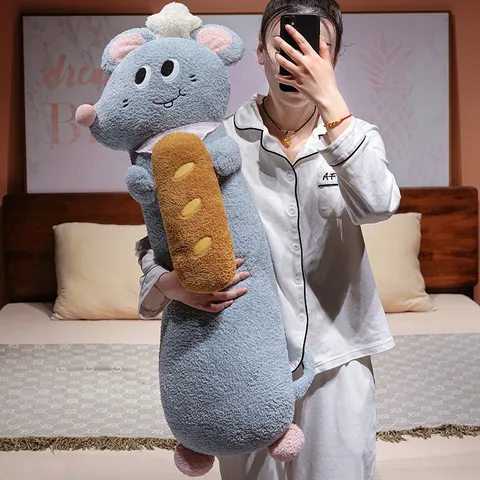 Cute Cartoon Mouse Plush Toy Long Pillow Stuffed Animal Doll Soft Body Pillow Bed Sleeping Leg Pillow Gift