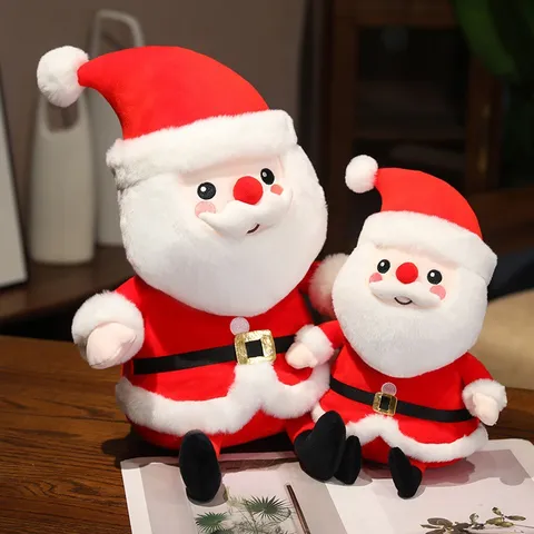 Weihnachten Weihnachtsmann Plüschtier Stoffpuppe Süß Rot Weiß Festlich Heimdekoration Kinder Urlaubsgeschenk Weiches Spielzeug