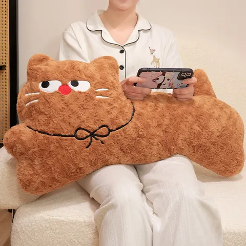 Cute Cartoon Cat Long Plush Pillow Stuffed Animal Doll Soft Body Pillow Cute Cat Cushion Bed Sleep Pillow Gift