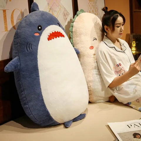 Cute Plush Animal Big Pillow Washable Dinosaur Shark Stuffed Toy Bed Cushion
