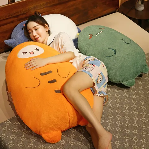 Cute Plush Animal Big Pillow Washable Dinosaur Shark Stuffed Toy Bed Cushion