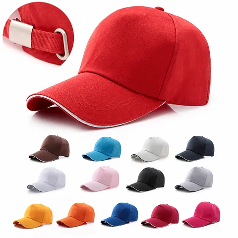 Gorra de Béisbol Unisex de Mezcla de Poliéster y Algodón Color Sólido Transpirable Protección Solar Ajustable Sombrero Deportivo