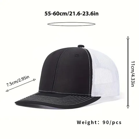 Gorra de Béisbol de Malla Unisex Sombrero Trucker Ajustable Protección Solar Exterior Casual Transpirable Snapback Para Hombres Mujeres