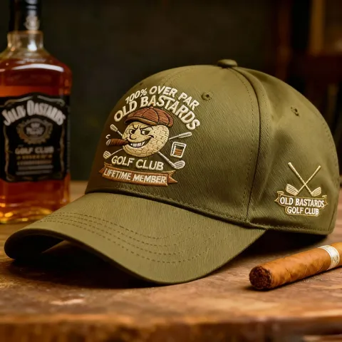 Gorra de Béisbol Estampada de Golf Vintage Para Hombres Mujeres Exterior Protección Solar Ajustable Algodón