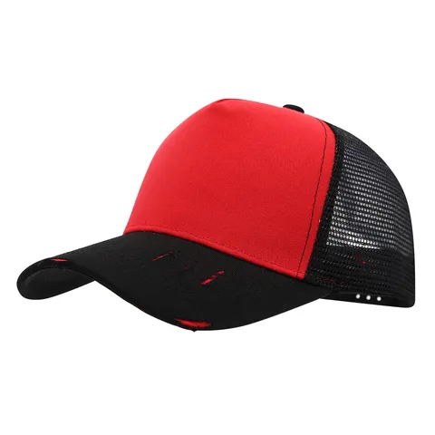 Gorra de Béisbol de Malla Desgastada Unisex Sombrero Trucker Vintage Ajustable Protección Solar de Verano