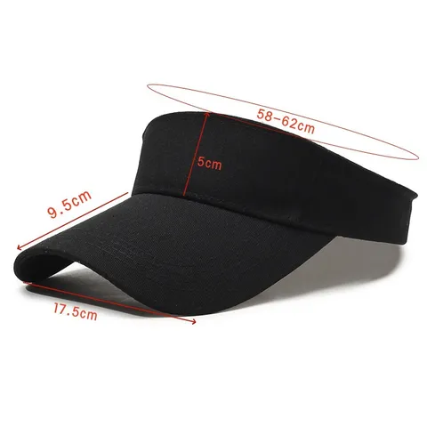 Sombrero de Tapa Vacía de Algodón Unisex Visera de Sol Al Aire Libre Sombrero de Deporte Ajustable Sombrero de Sombrilla Para Hombres Mujeres