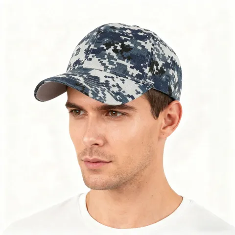 Gorra de Béisbol de Camuflaje Táctico Unisex Sombrero de Protección Solar Exterior Ajustable