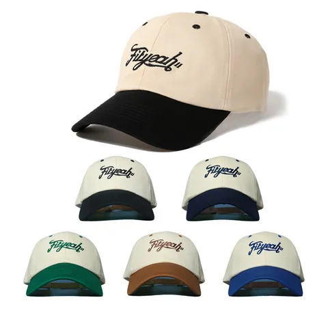 Gorra de Béisbol Bordada con Bloques de Color Unisex Algodón Casual Protección Solar Sombrero Deportivo al Aire Libre