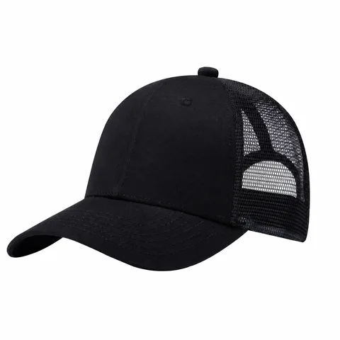 Gorra de Béisbol de Malla Transpirable Color Sólido Verano Protección Solar Ajustable Trucker Hat Casual Deporte Snapback